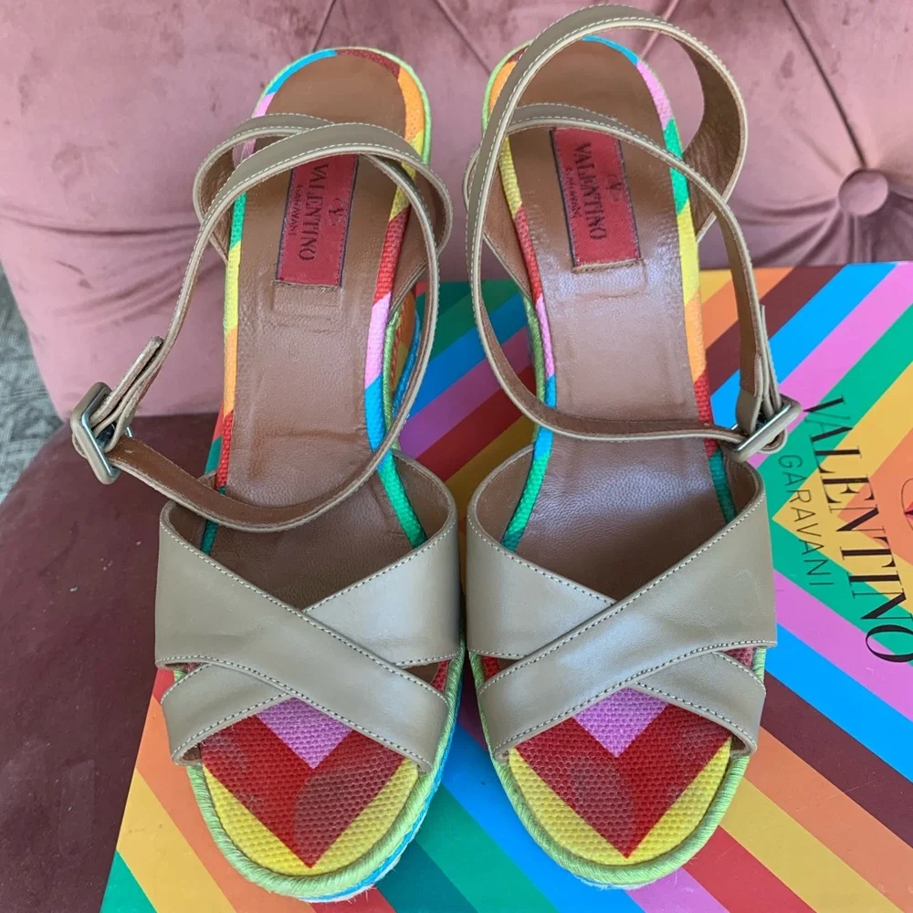 Valentino Rainbow Wedges- Limited Edition - Picture 2 of 5